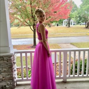 Blush 2 piece Prom Dress
